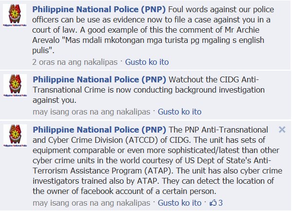 Pnp Fb Admin First To Abuse Cybercrime Law Filipino Freethinkers