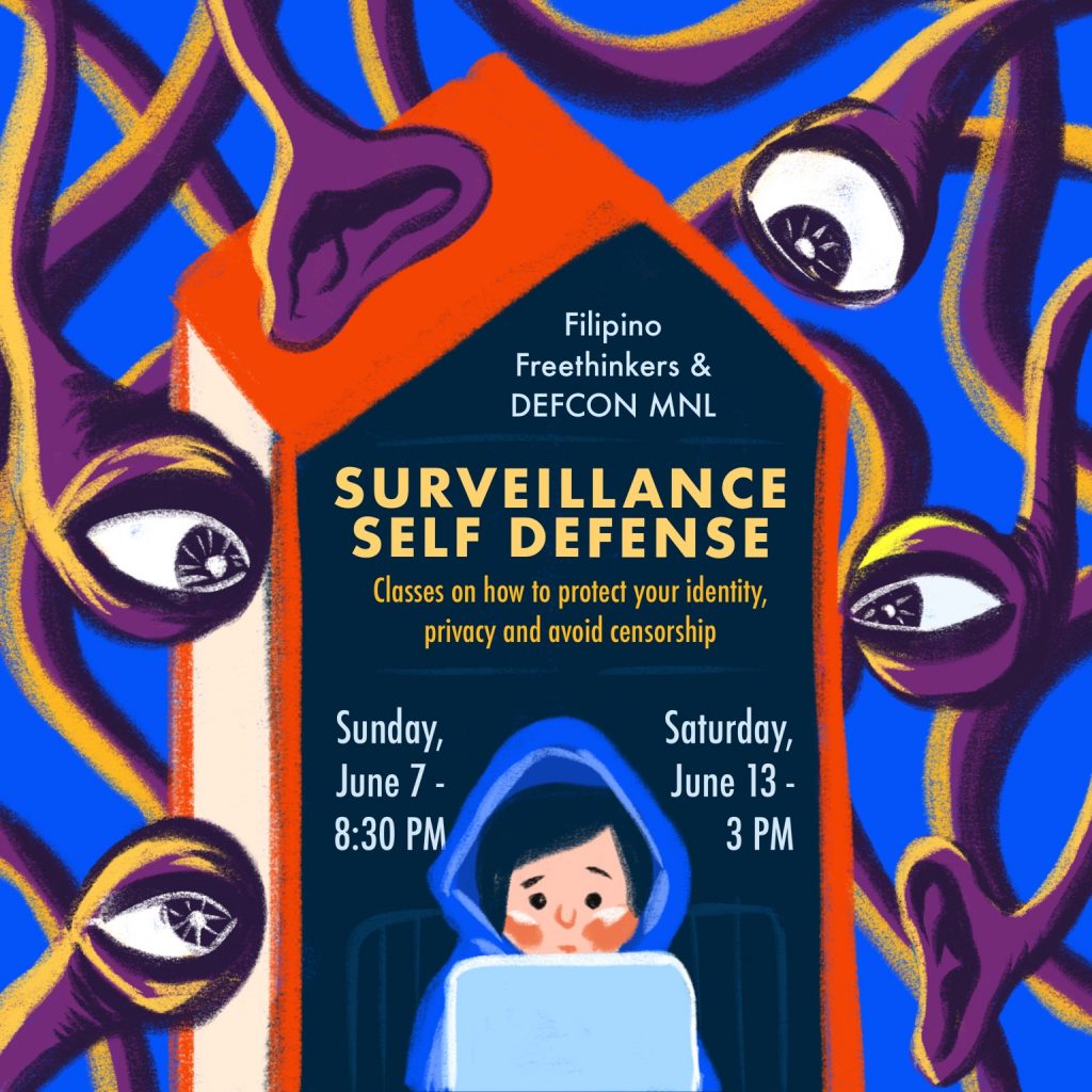 Surveillance Self-Defense on Sunday, June 7 and Saturday, June 13