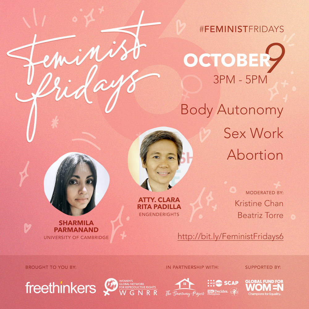 #FeministFridays - October 9, 2020 - Body Autonomy, Sex Work and Abortion